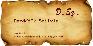 Derdák Szilvia névjegykártya