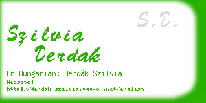 szilvia derdak business card
